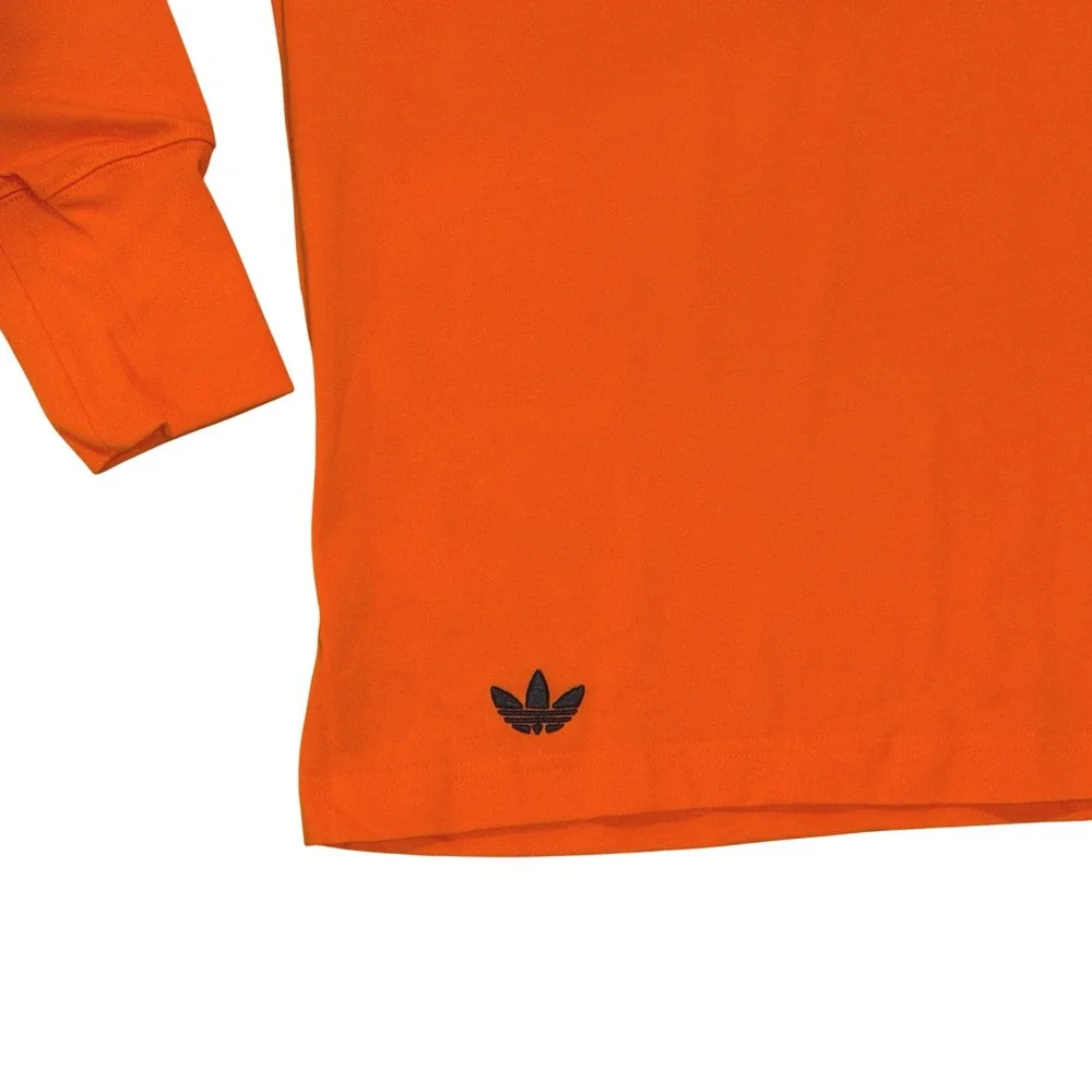 Adidas Neuclassics LS Shirt Mens M Orange Oversized Trefoil IM2098 *NEW*